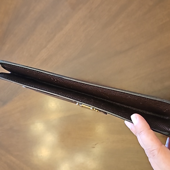 Louis Vuitton Tiaga Clutch Wristlet w Gold Chain Shoulder Strap,Burgandy Leather - Picture 17 of 17